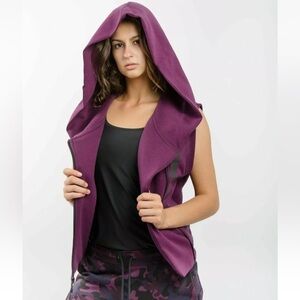 Nike Sportswear Tech Fleece Sleeveless Hooded Sweatshirt Vest Purple M grunge